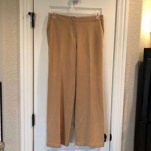 Chicos Flat Front Dress Pants Tan Business Casual